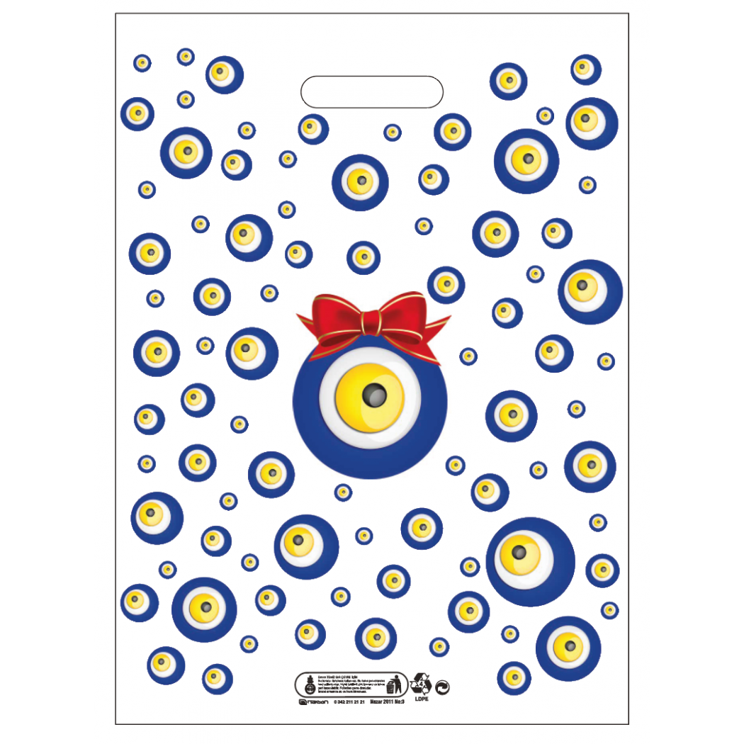 33x45 Çok Renkli Takviyeli Poşet 3 NO( 50 Adet )