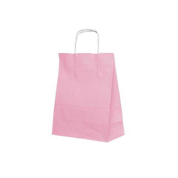 Büküm Saplı Kağıt Çanta Renkli 25x30x12 cm ( 100 Adet )