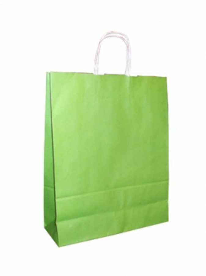Büküm Saplı Kağıt Çanta Renkli 32x40x12 cm ( 100 Adet )