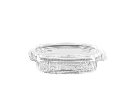 Oval Sos Kabı 100 cc Düz Kapak ( 100 Adet )