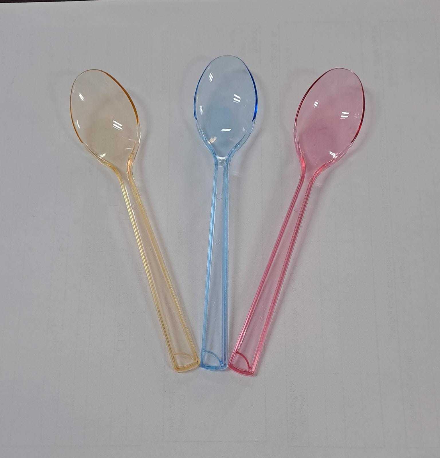 Plastik Dondurma Kaşığı Renkli ( 50 Adet )