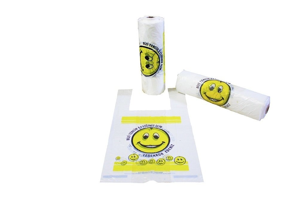 Rulo Hışır Poşet Smile Baskılı Büyük Boy ( 83 Adet )